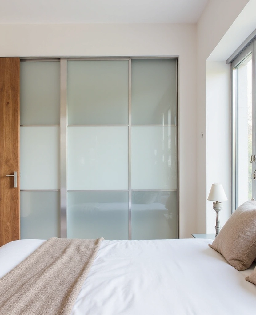 28 Modern White Bedroom Ideas for a Peaceful Sanctuary You’ll Never Want to Leave! - 12. Elegant Sliding Doors