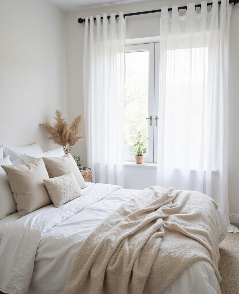 28 Modern White Bedroom Ideas for a Peaceful Sanctuary You’ll Never Want to Leave! - 6. Soft Textiles