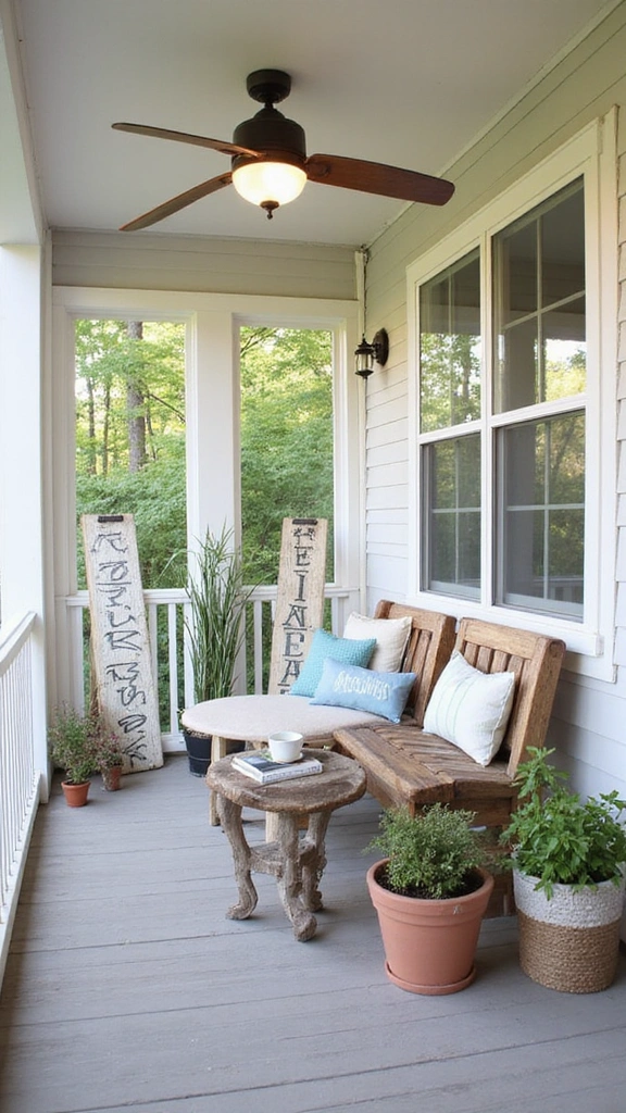 18 Screened In Porch Decorating Ideas That'll Make You Want to Live Outside! - 14. Personal Touch with DIY Decor