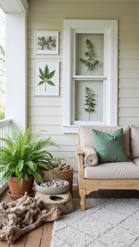 18 Screened In Porch Decorating Ideas That'll Make You Want to Live Outside! - 15. Nature-Inspired Decor