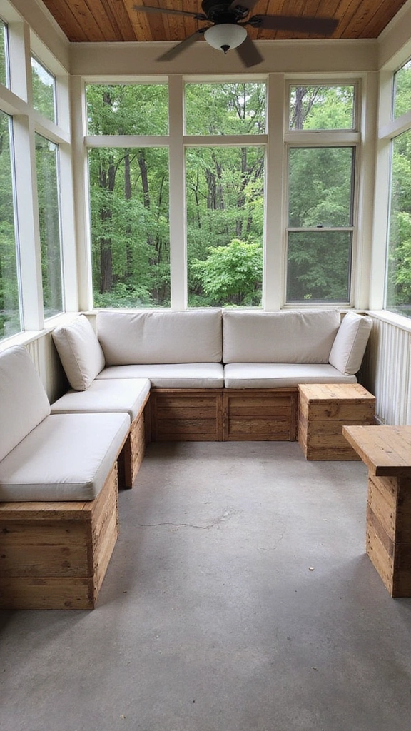 18 Screened In Porch Decorating Ideas That'll Make You Want to Live Outside! - 17. Incorporate Multi-Functional Furniture