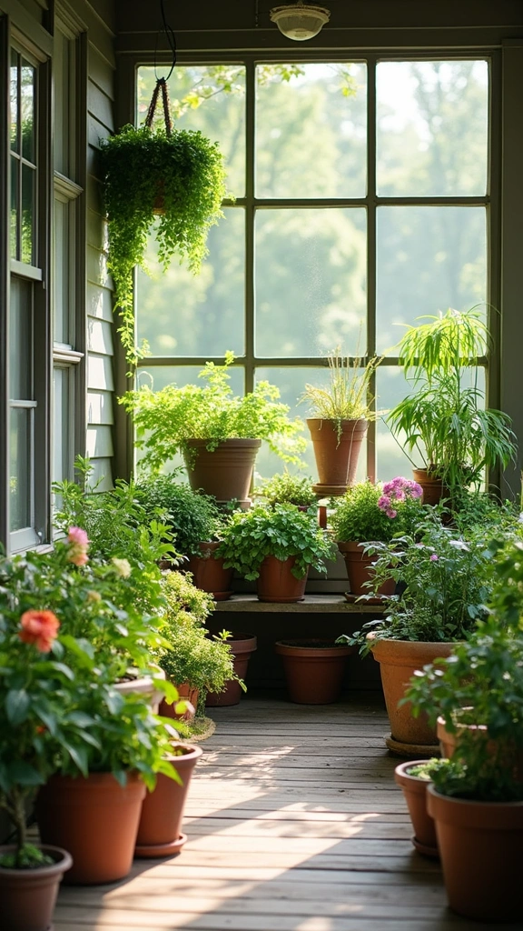 18 Screened In Porch Decorating Ideas That'll Make You Want to Live Outside! - 2. Vibrant Plant Paradise