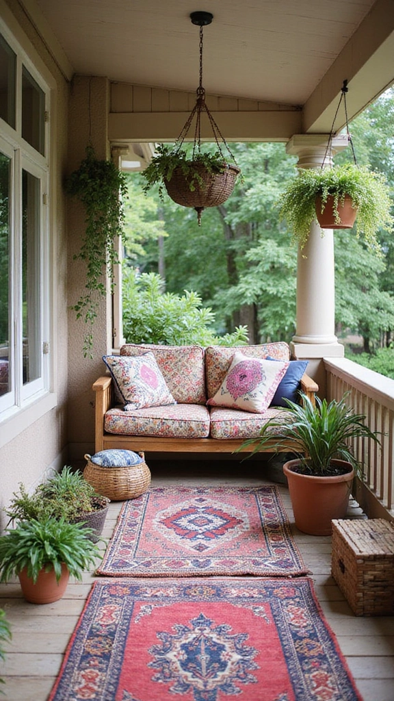 18 Screened In Porch Decorating Ideas That'll Make You Want to Live Outside! - 4. Chic Bohemian Retreat