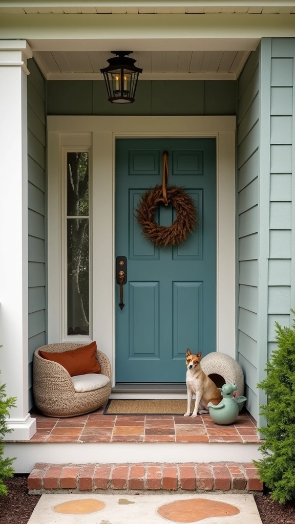 20 Front Porch Styling Ideas That Will Make Your Neighbors Jealous! - 14. Pet-Friendly Space