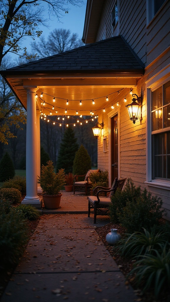 20 Front Porch Styling Ideas That Will Make Your Neighbors Jealous! - 5. Outdoor Lighting