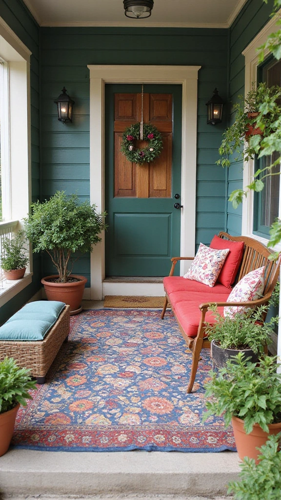 20 Front Porch Styling Ideas That Will Make Your Neighbors Jealous! - 7. Color Pop