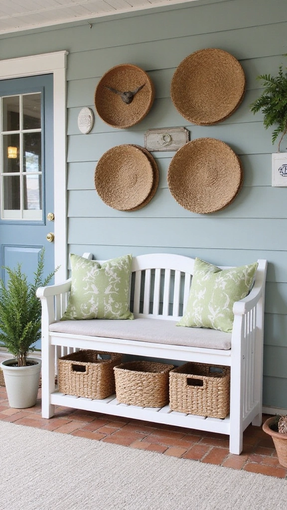 20 Front Porch Styling Ideas That Will Make Your Neighbors Jealous! - 9. Stylish Storage Solutions