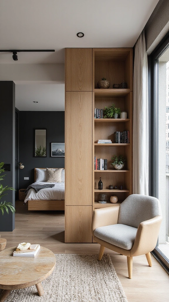 28 Tiny Studio Apartment Layouts That Will Transform Your Small Space! - 13. Stylish Room Dividers