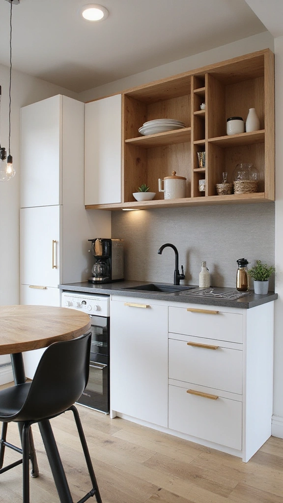 28 Tiny Studio Apartment Layouts That Will Transform Your Small Space! - 14. Integrated Kitchen Solutions