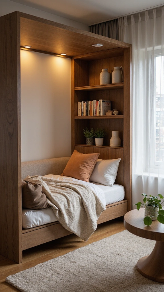 28 Tiny Studio Apartment Layouts That Will Transform Your Small Space! - 2. Corner Layout for Privacy