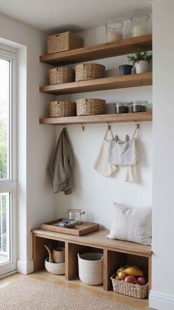 28 Tiny Studio Apartment Layouts That Will Transform Your Small Space! - 27. Efficient Entry Storage
