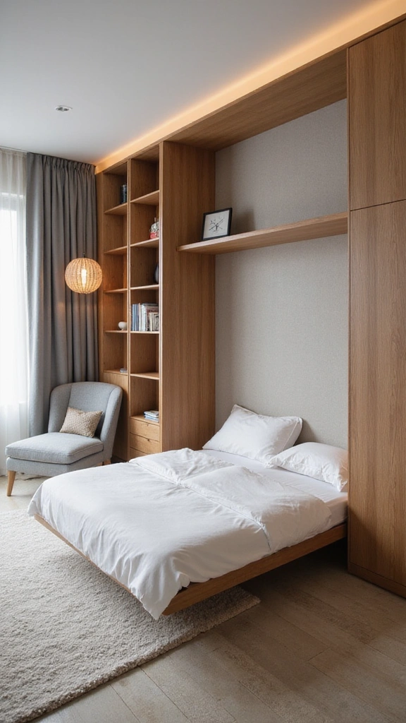 28 Tiny Studio Apartment Layouts That Will Transform Your Small Space! - 3. Murphy Bed Magic