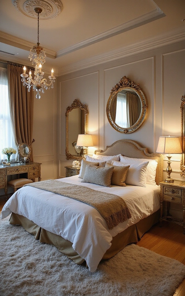 32 Adorable Teen Girl Bedroom Ideas That Will Make Her Feel at Home! - 10. Glamorous Touch