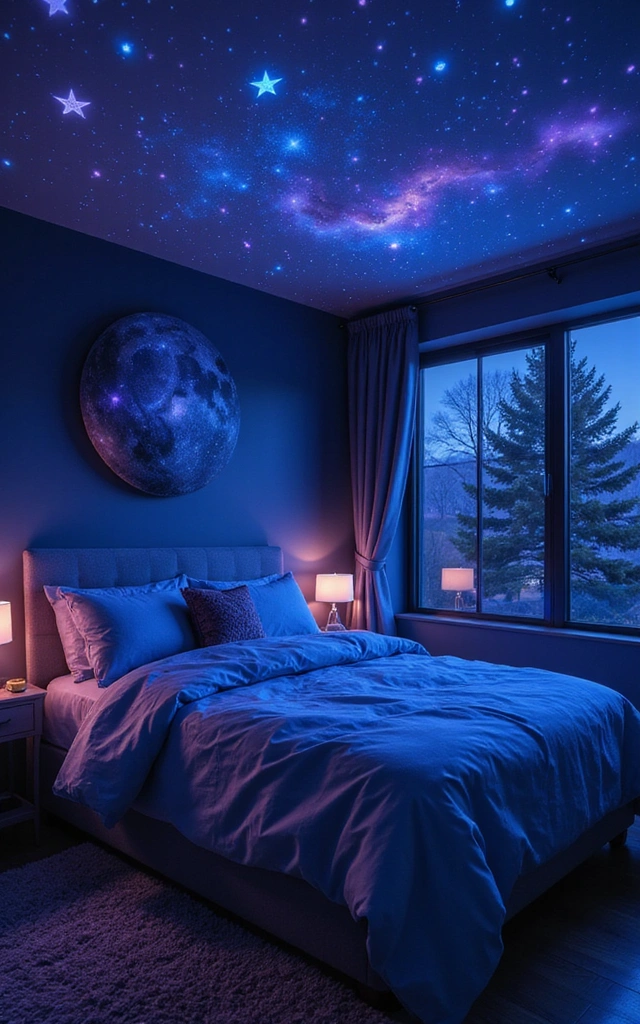 32 Adorable Teen Girl Bedroom Ideas That Will Make Her Feel at Home! - 16. Celestial Theme