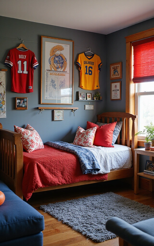 32 Adorable Teen Girl Bedroom Ideas That Will Make Her Feel at Home! - 17. Sporty Style