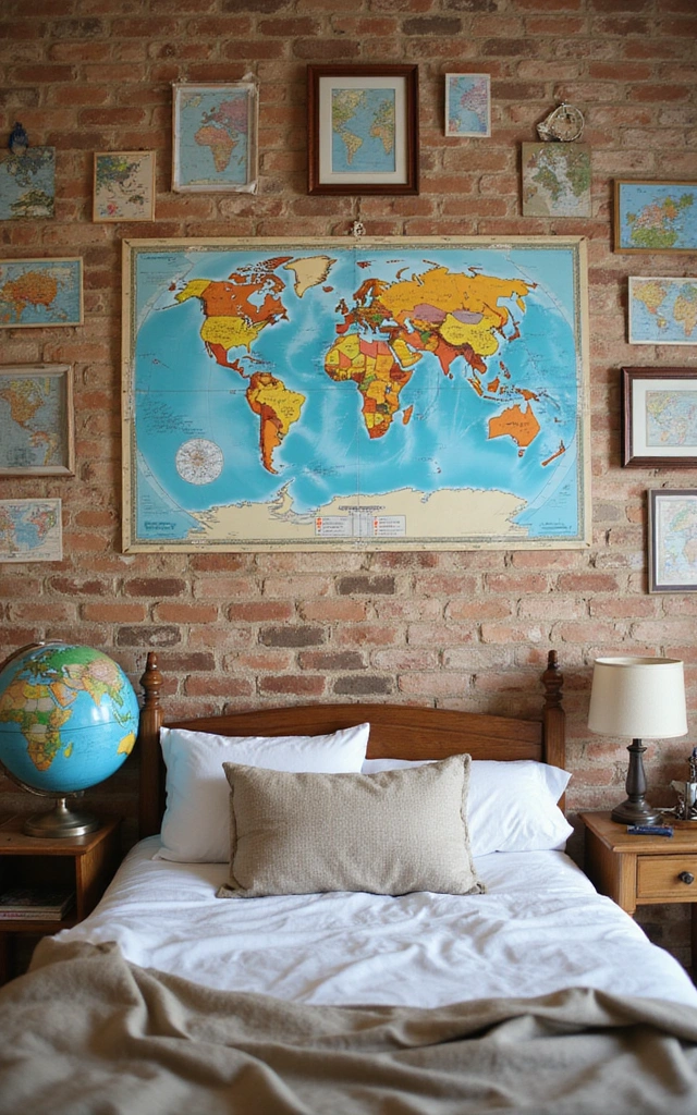 32 Adorable Teen Girl Bedroom Ideas That Will Make Her Feel at Home! - 18. Travel-Inspired Vibes