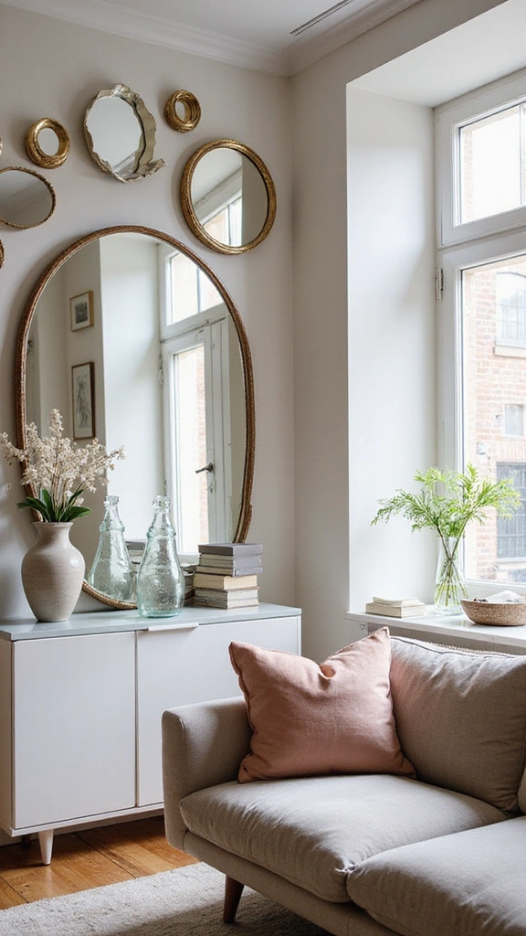 How to Transform Your Tiny Apartment with Brilliant Space Saving Tricks - 3. Use Mirrors to Create Illusion of Space