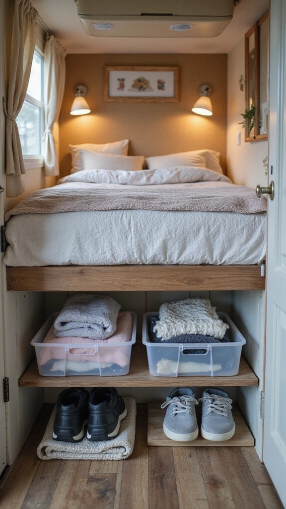 13 Easy Hacks for Small Camper Organization That You Can Implement Today! - 3. Under-Bed Storage Solutions