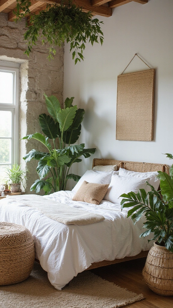 18 Romantic Master Bedroom Ideas That Will Set the Mood for Love! - 12. Nature-Inspired Decor