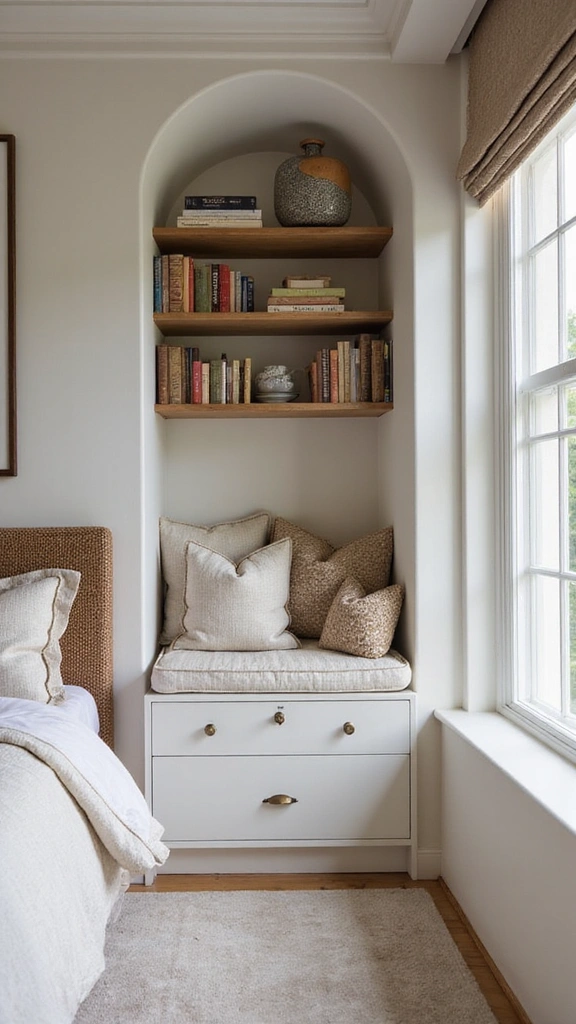 18 Romantic Master Bedroom Ideas That Will Set the Mood for Love! - 13. Built-In Nooks