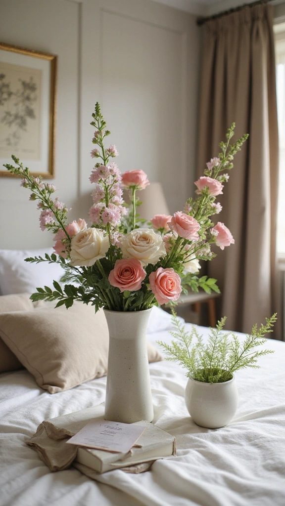 18 Romantic Master Bedroom Ideas That Will Set the Mood for Love! - 14. Fresh Flowers