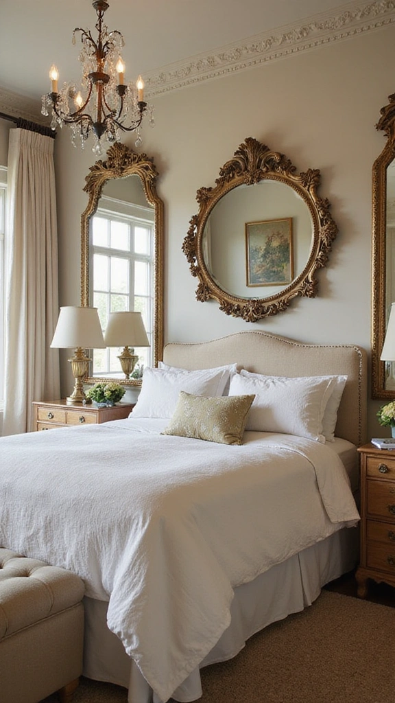 18 Romantic Master Bedroom Ideas That Will Set the Mood for Love! - 7. Elegant Mirrors
