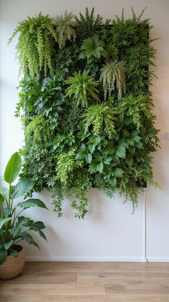 21 Aesthetic Plant Decor Indoor Ideas That Will Revamp Your Room Design (You’ll Love #10!) - 10. Indoor Vertical Garden