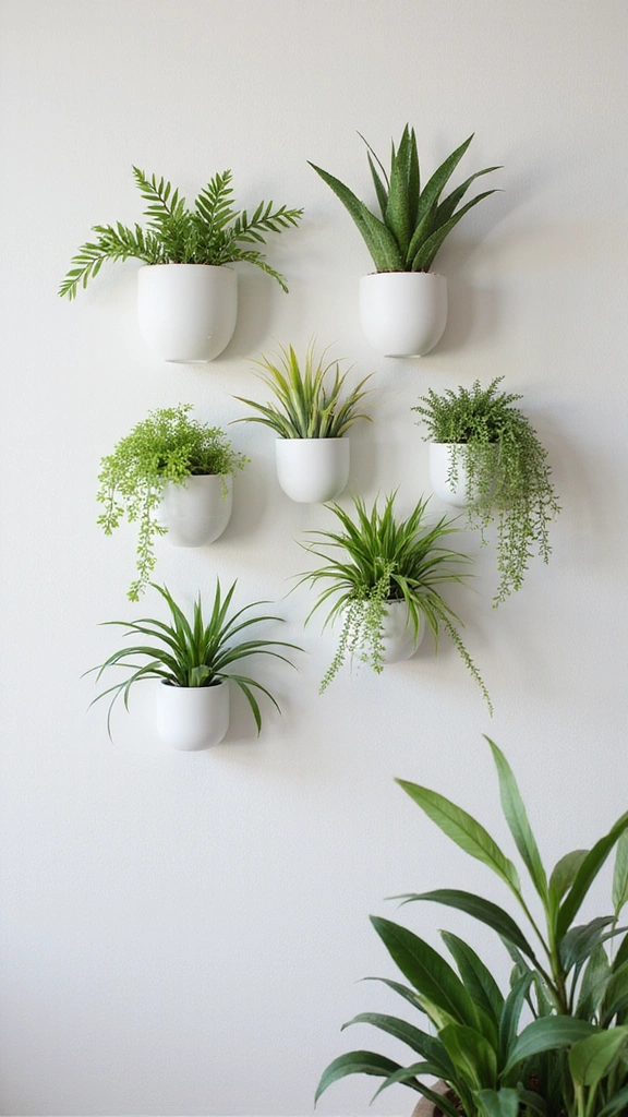 21 Aesthetic Plant Decor Indoor Ideas That Will Revamp Your Room Design (You’ll Love #10!) - 13. Green Wall Art
