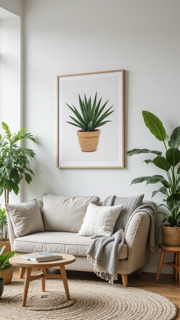 21 Aesthetic Plant Decor Indoor Ideas That Will Revamp Your Room Design (You’ll Love #10!) - 14. Plant-Themed Artwork