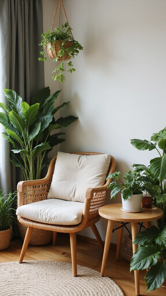 21 Aesthetic Plant Decor Indoor Ideas That Will Revamp Your Room Design (You’ll Love #10!) - 3. Corner Plant Nook