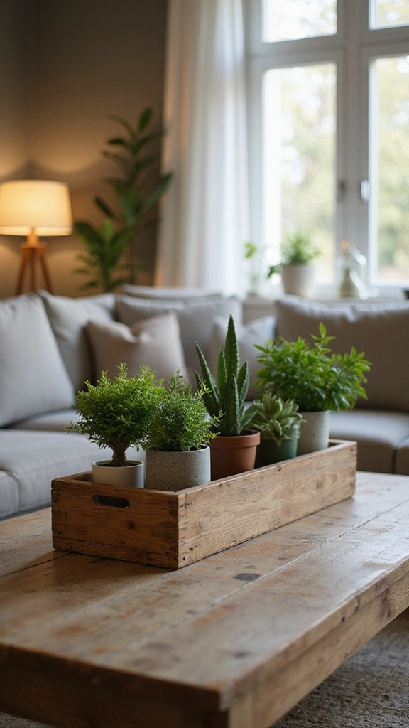 21 Aesthetic Plant Decor Indoor Ideas That Will Revamp Your Room Design (You’ll Love #10!) - 8. Rustic Wooden Boxes