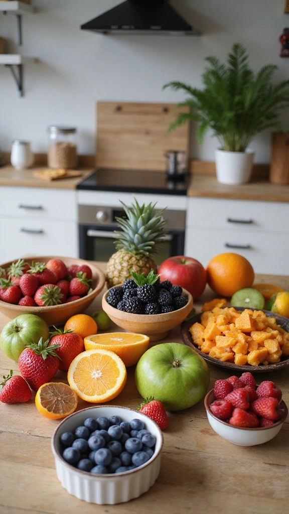 21 Vibrant Kitchen Countertop Decor Ideas That Will Wow Your Guests! - 1. Colorful Fruit Display