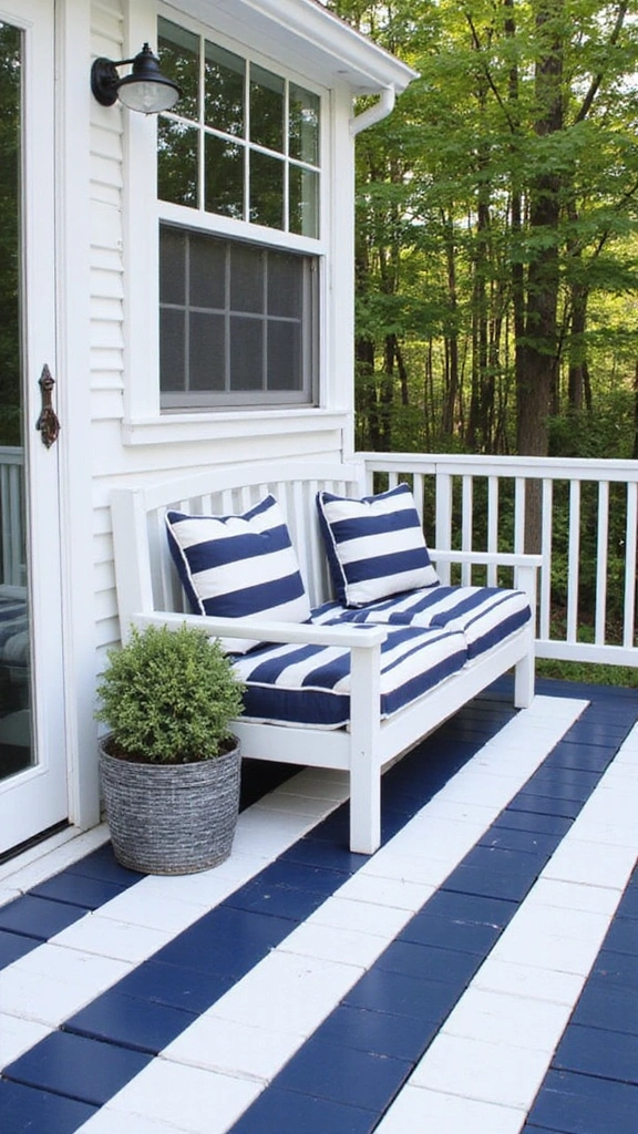 24 Deck Skirting Trends That Bring a Beachy Vibe to Your Home (Wait for #11!) - 1. Nautical Stripes