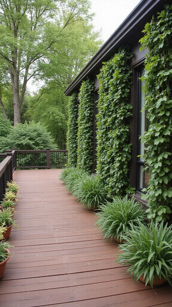 24 Deck Skirting Trends That Bring a Beachy Vibe to Your Home (Wait for #11!) - 14. Vertical Garden Skirting