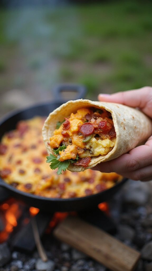 30 Quick and Easy Camping Meal Ideas That Will Elevate Your Outdoor Adventures! - 1. Campfire Breakfast Burritos