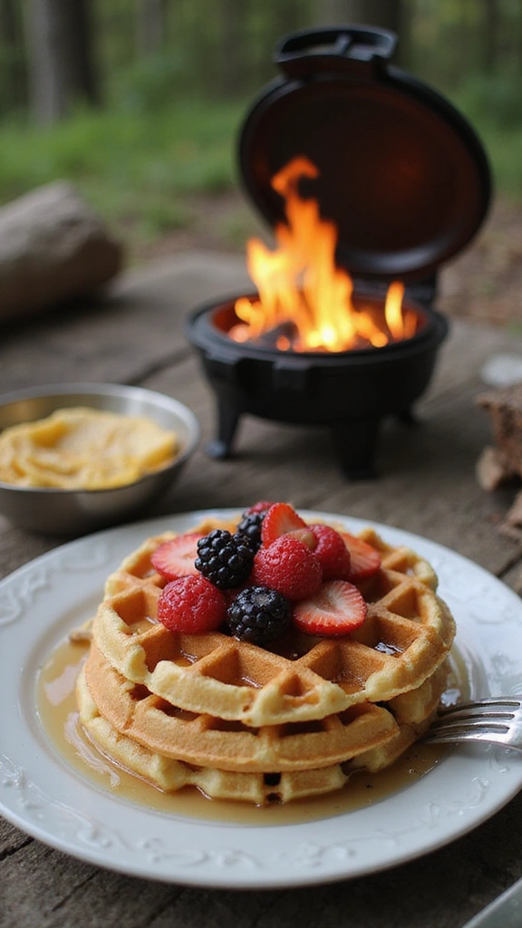 30 Quick and Easy Camping Meal Ideas That Will Elevate Your Outdoor Adventures! - 17. Pancake Mix Waffles