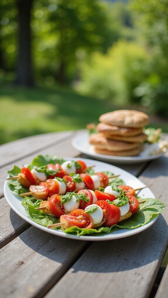 30 Quick and Easy Camping Meal Ideas That Will Elevate Your Outdoor Adventures! - 23. Easy Caprese Skewers