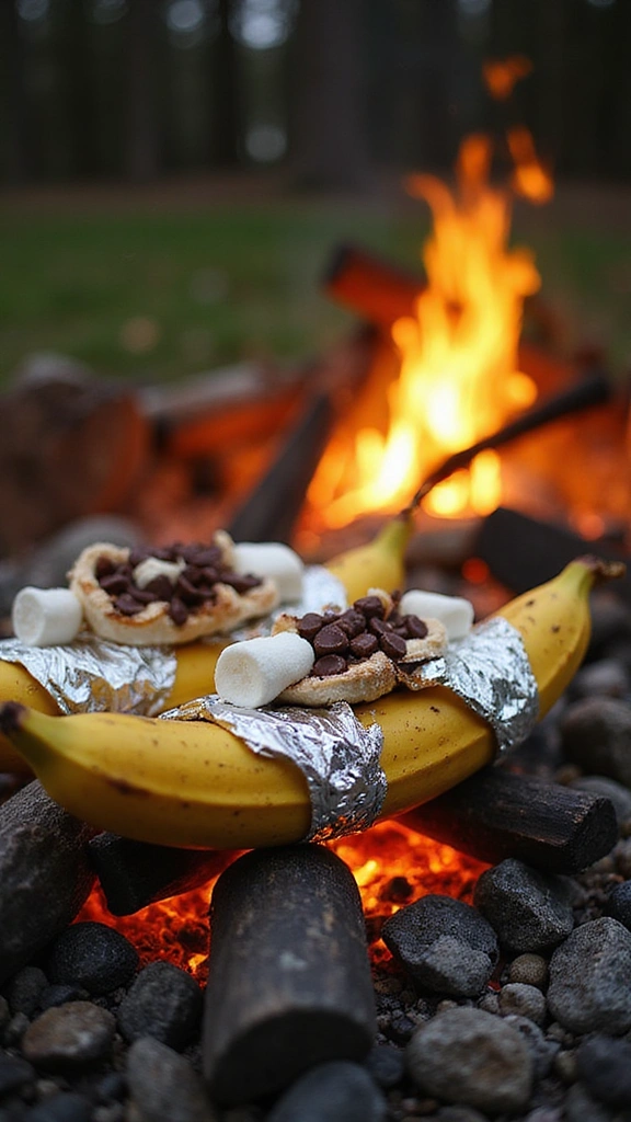 30 Quick and Easy Camping Meal Ideas That Will Elevate Your Outdoor Adventures! - 25. Chocolate Banana Boats
