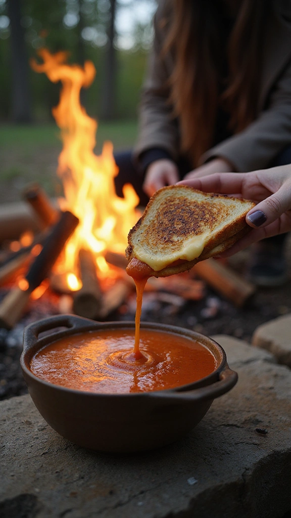 30 Quick and Easy Camping Meal Ideas That Will Elevate Your Outdoor Adventures! - 3. Grilled Cheese and Tomato Soup